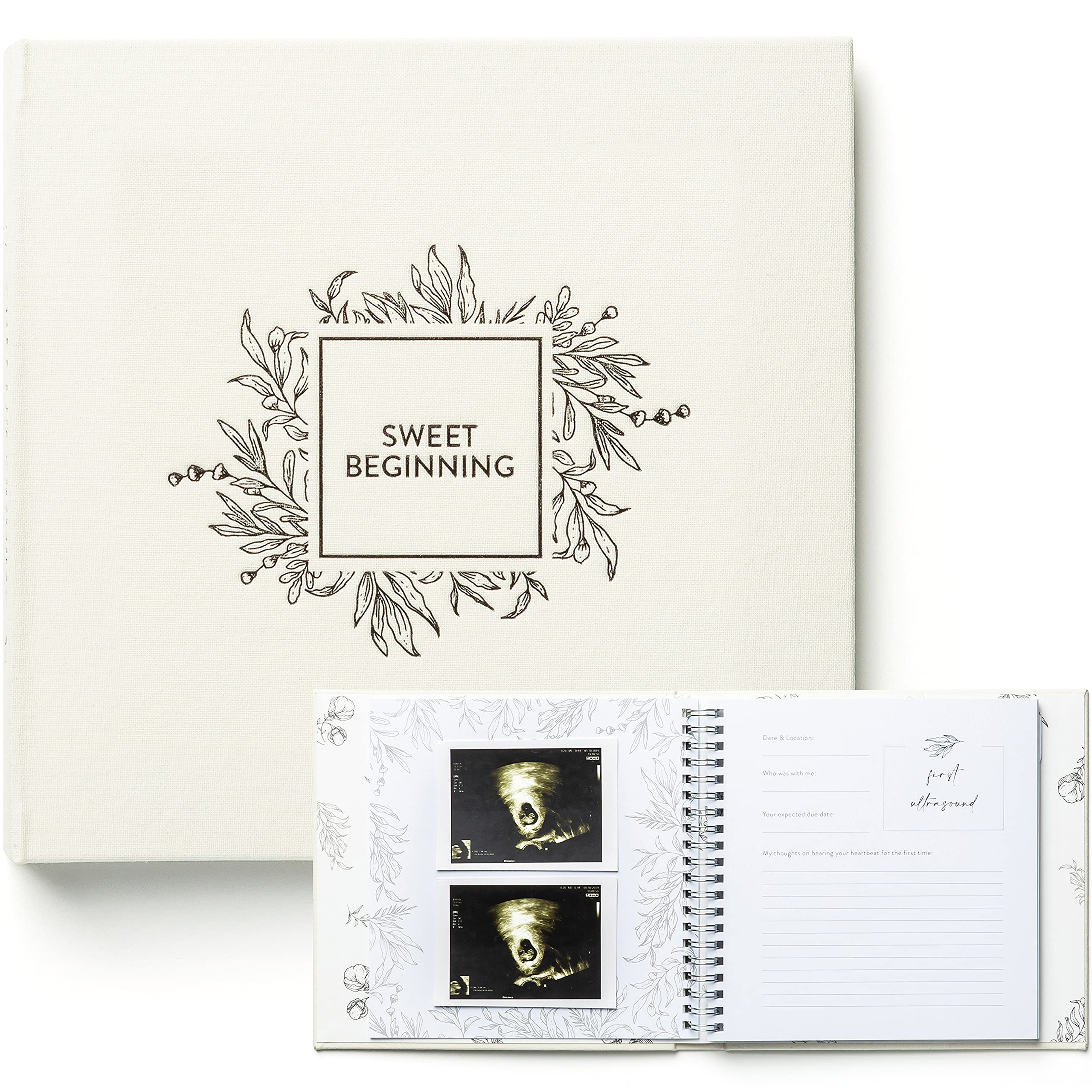 ZIRI & ZANE Keepsake Pregnancy Journal cover with linen finish, ideal for heirloom gifting.