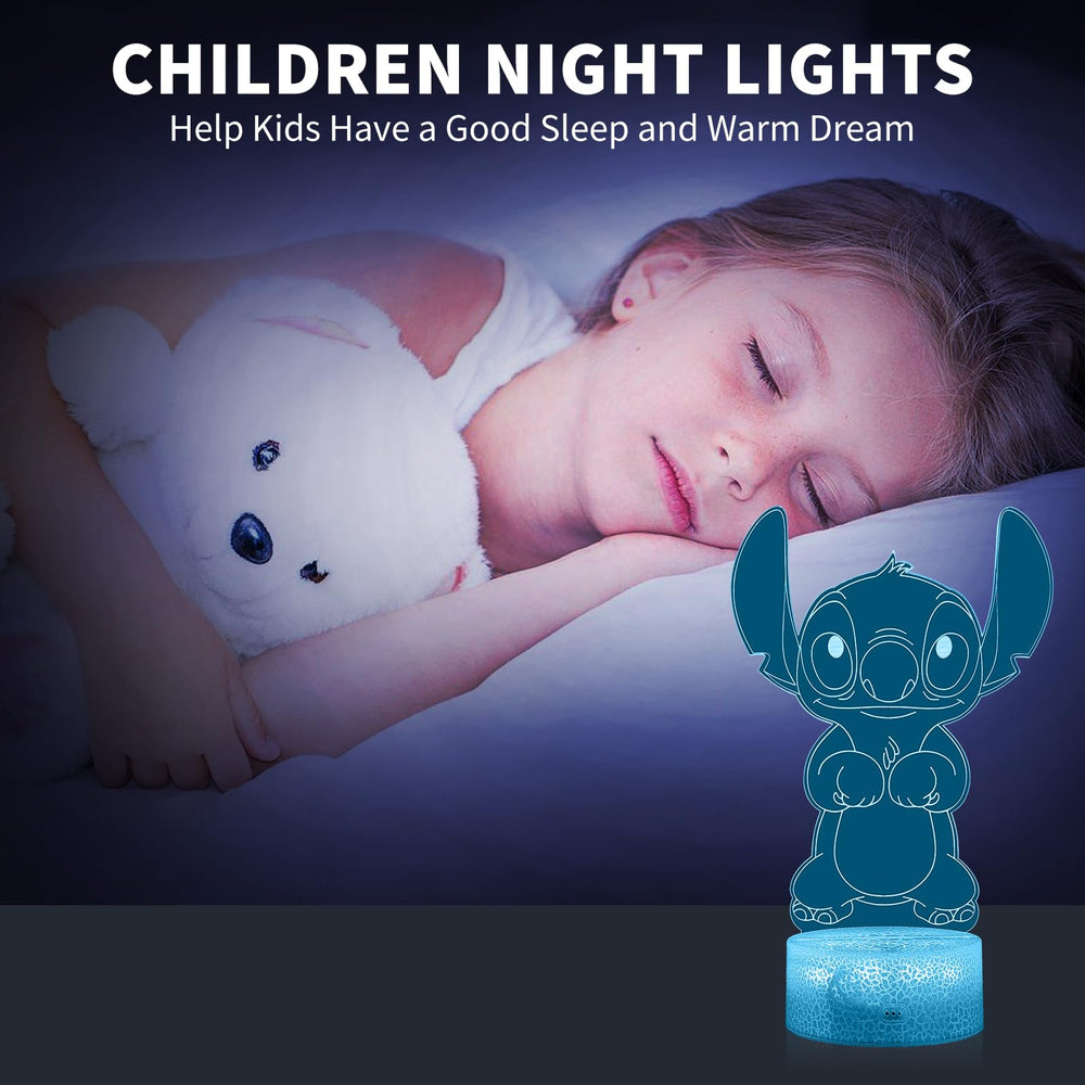 ZIXEAR 3D desk lamp creates a magical glow in a dim room