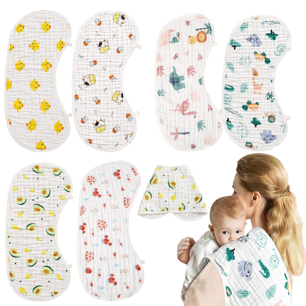 ZIXNEXKOO burp cloths with 6-layer absorb show strong mess-handling during feeding.