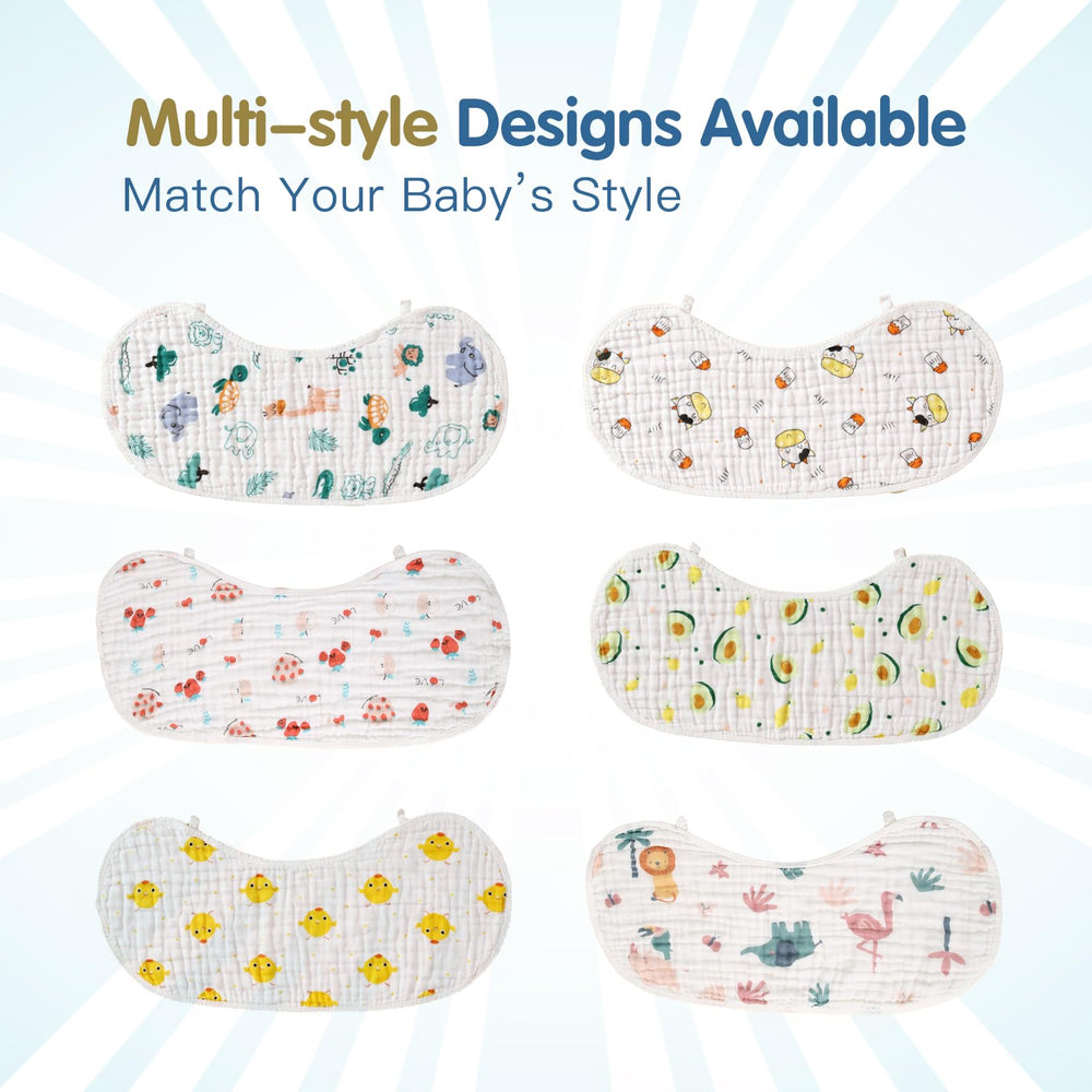 ZIXNEXKOO burp cloths in use with baby during feeding.