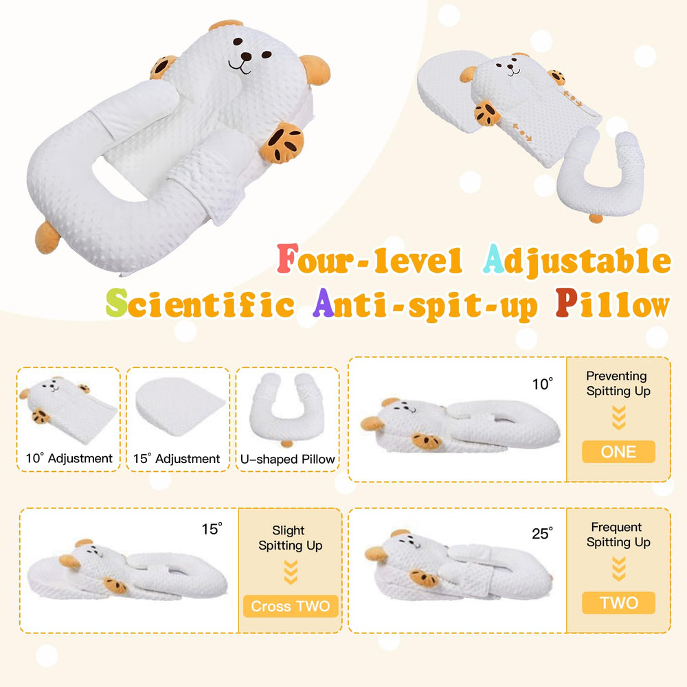 ZIXNEXKOO nursing pillow side view demonstrates ergonomic support for easier feeding.