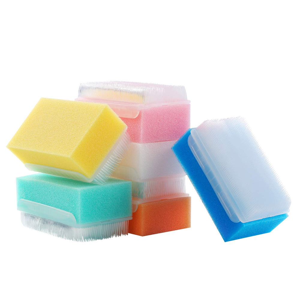 ZIZNBA baby sponge brush close-up with cushioned foam for gentle cleansing.