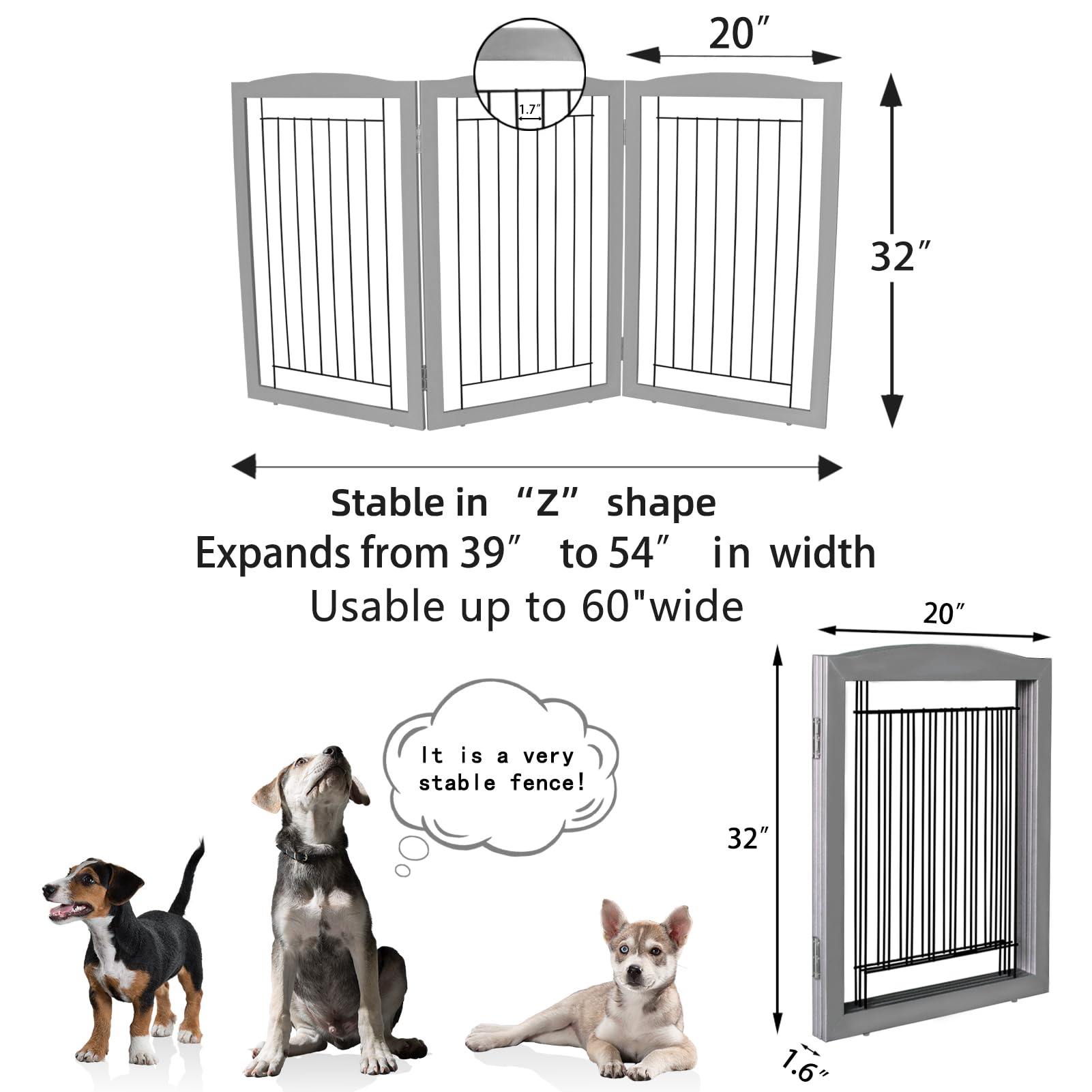 ZJSF collapsed 32-inch height stores neatly when not in use.