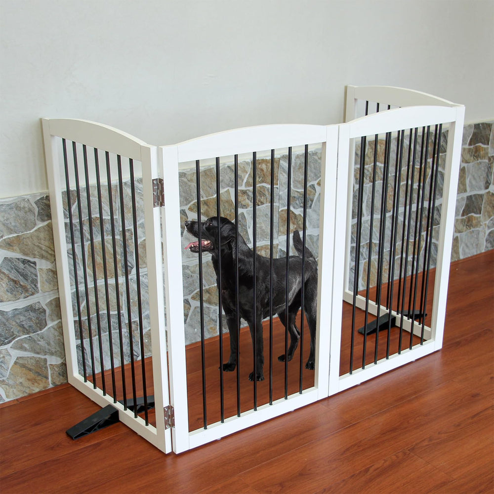 ZJSF collapsible gate shown in a doorway-use setup.