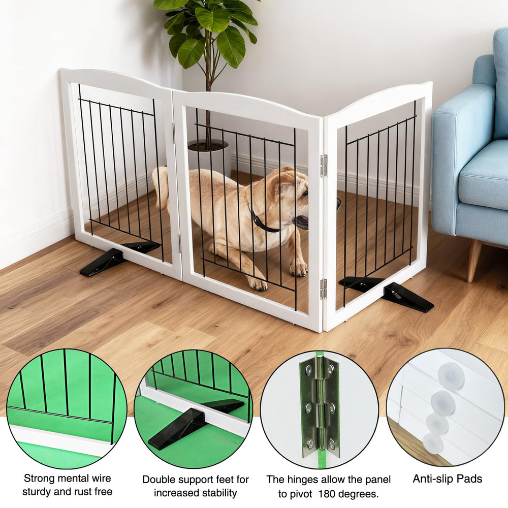 ZJSF dog gate 24-inch height profile for doorway containment.