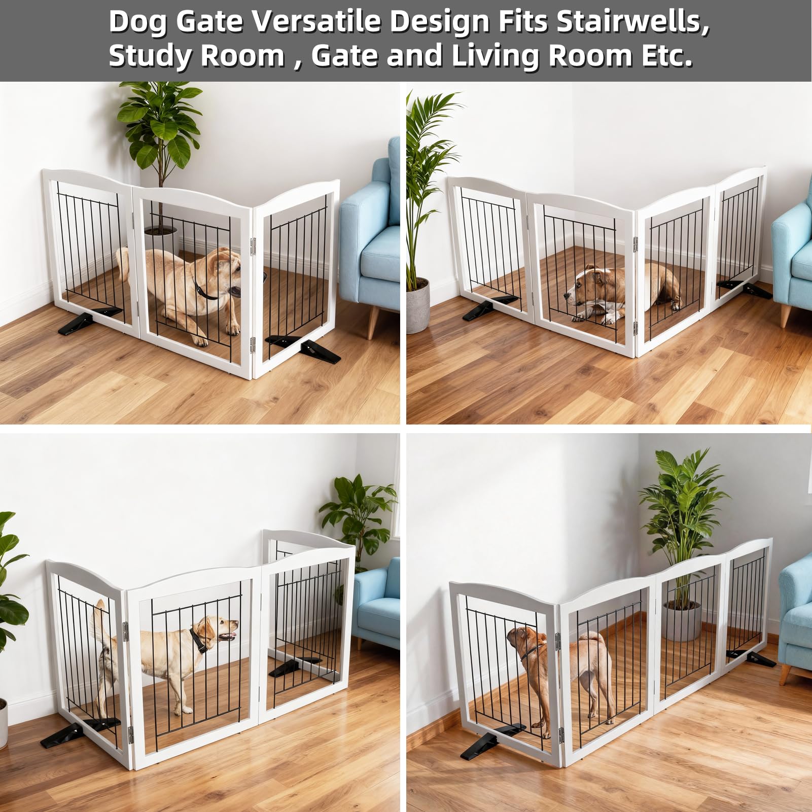 ZJSF 3-panel design unfolded for hallway protection and room division.