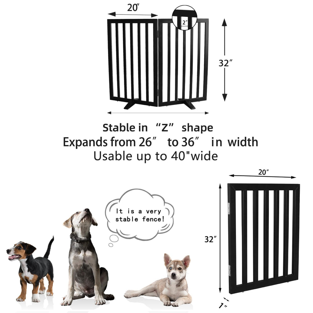 ZJSF gate stands 32 inches tall to contain pets in high areas.