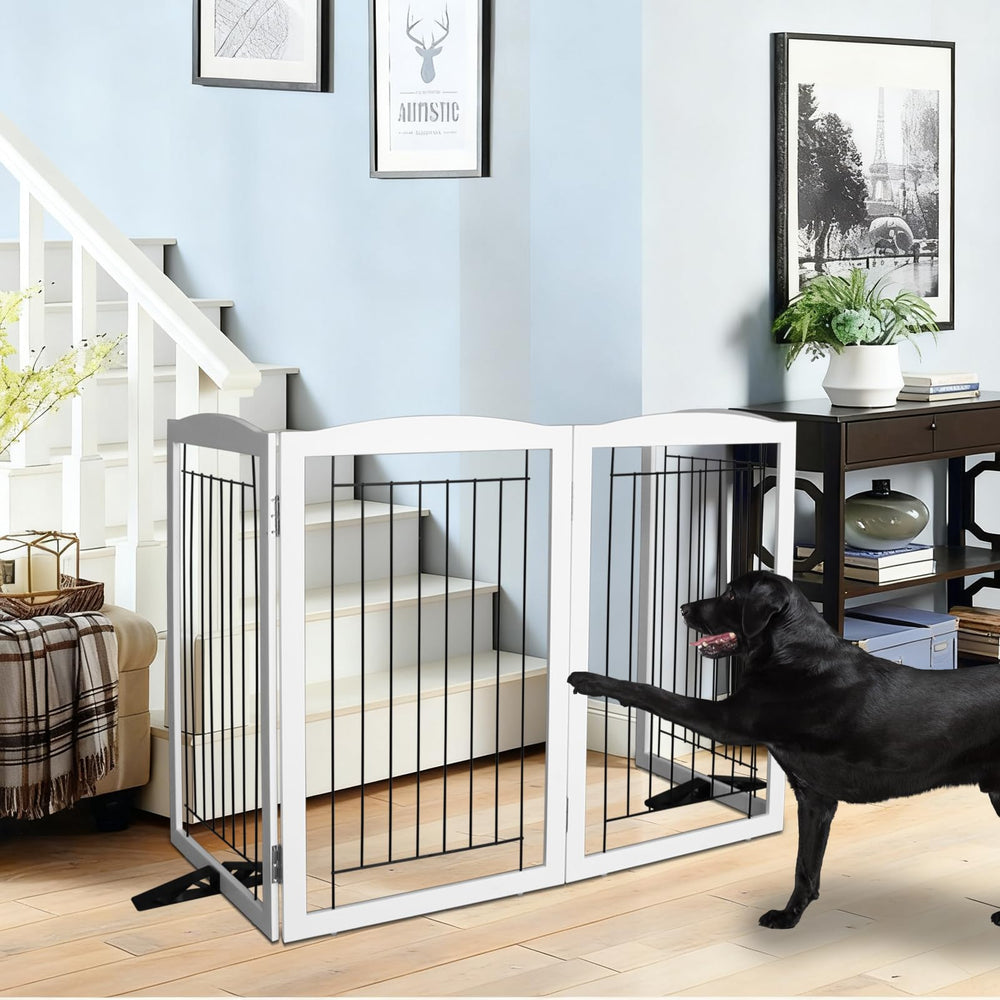 ZJSF 32-inch height provides a secure indoor enclosure for dogs.