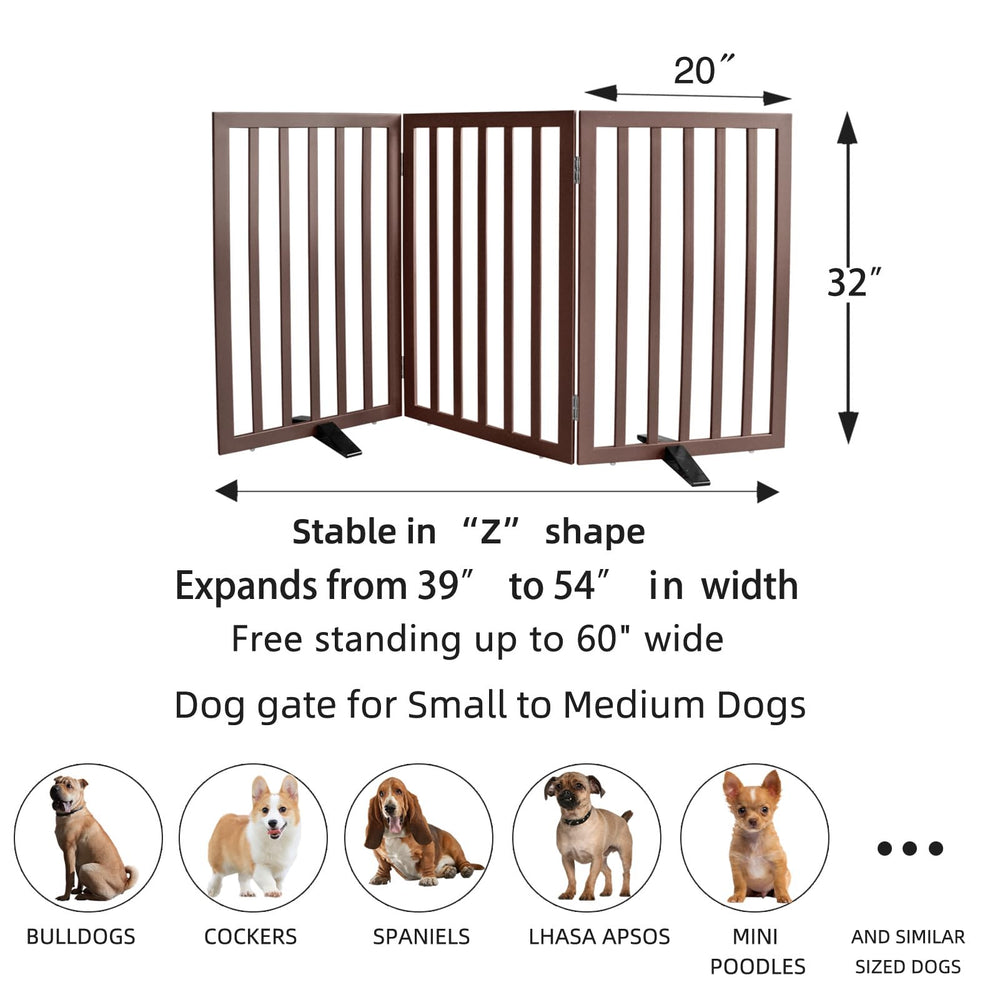 ZJSF brown finish complements decor while zoning pet areas