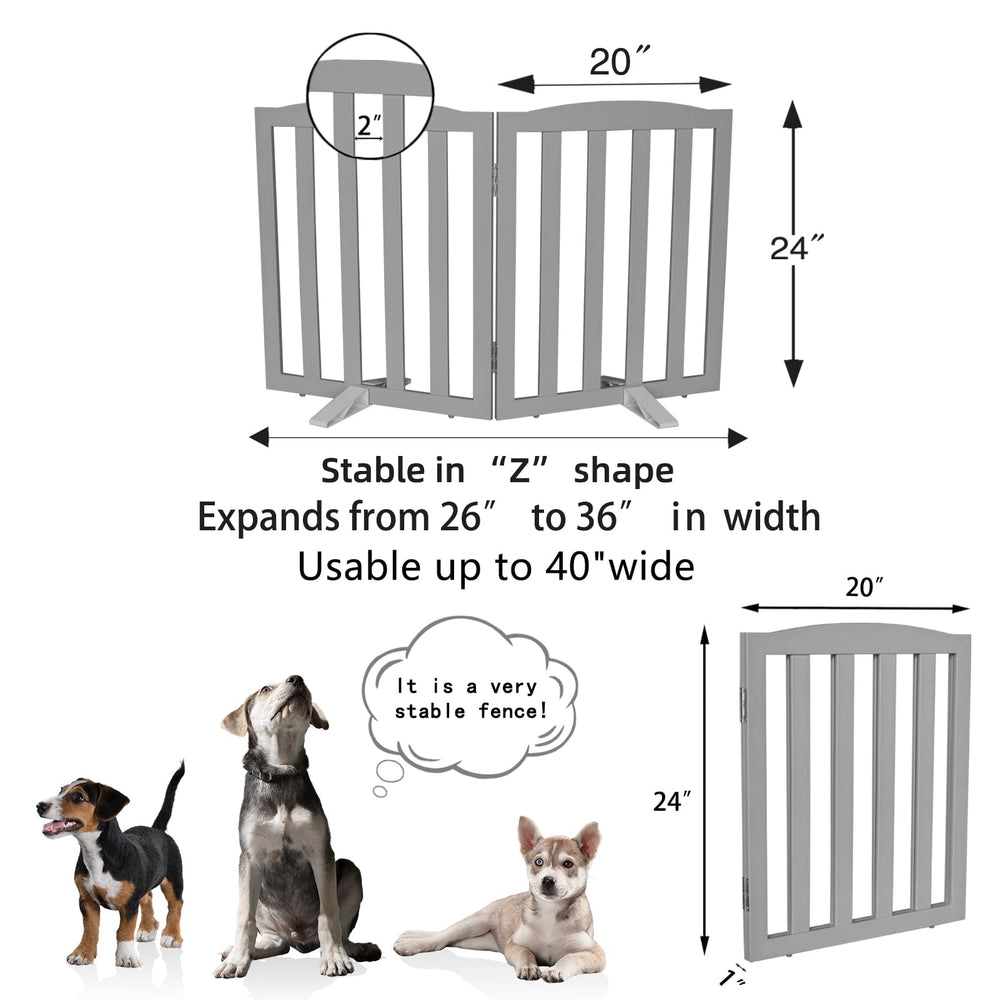 ZJSF dog gate collapsed width 20 inches for compact storage.