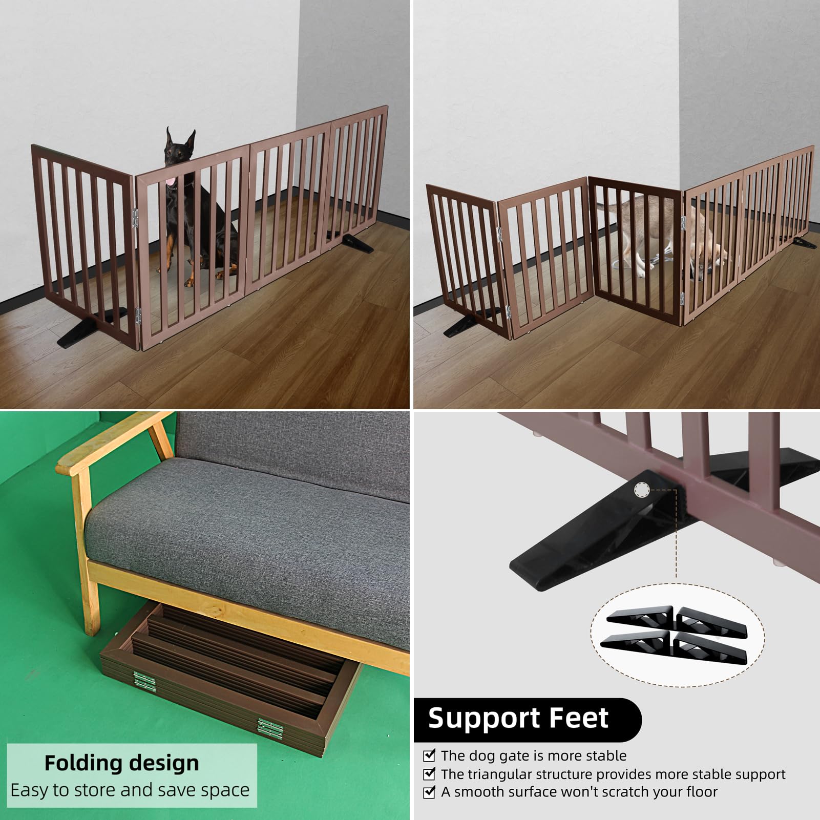 ZJSF collapsible gate folded compactly for storage
