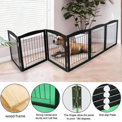 ZJSF dog gate in doorway usage illustrates portable barrier for rooms.