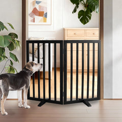 ZJSF dog gate folded compact design for easy storage and quick access.