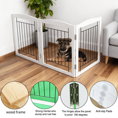 ZJSF dog gate close-up hinge showing durable connections for easy adjustability.