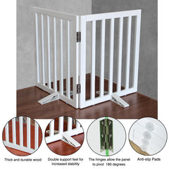 ZJSF dog gate freestanding in living room entry requires no assembly