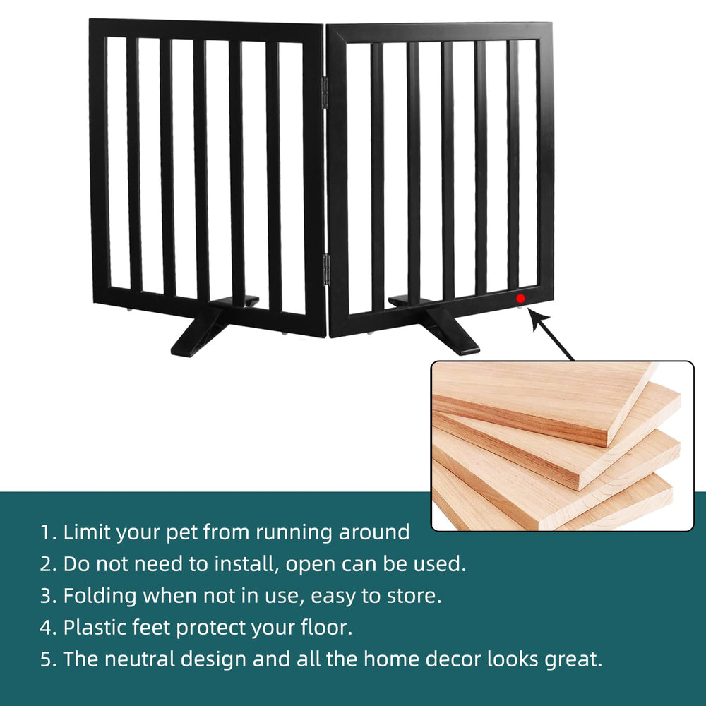 ZJSF dog gate requires no assembly and unfolds for instant use.
