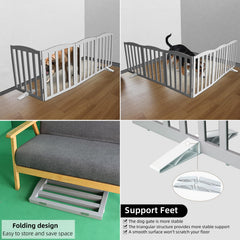 ZJSF dog gate ready-to-use unfolded for immediate room containment.