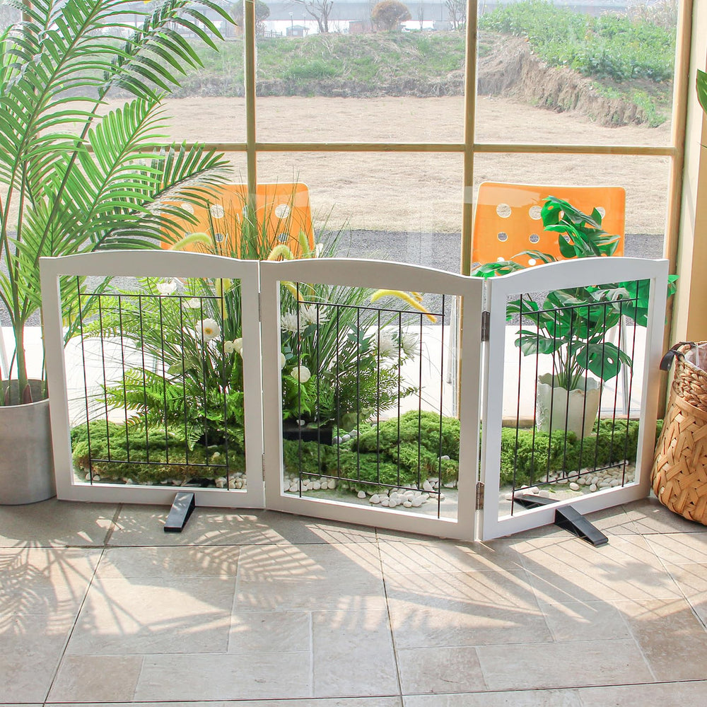 ZJSF white finish complements interiors while keeping pets contained.