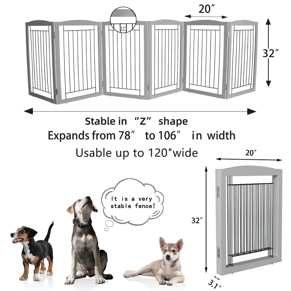 ZJSF dog gate open dimensions highlight wide passage for large pets.