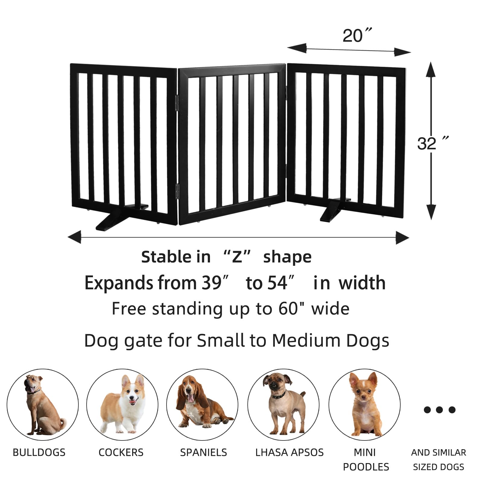 ZJSF cedar-wood gate blocks stairs and doorways without permanent installation.