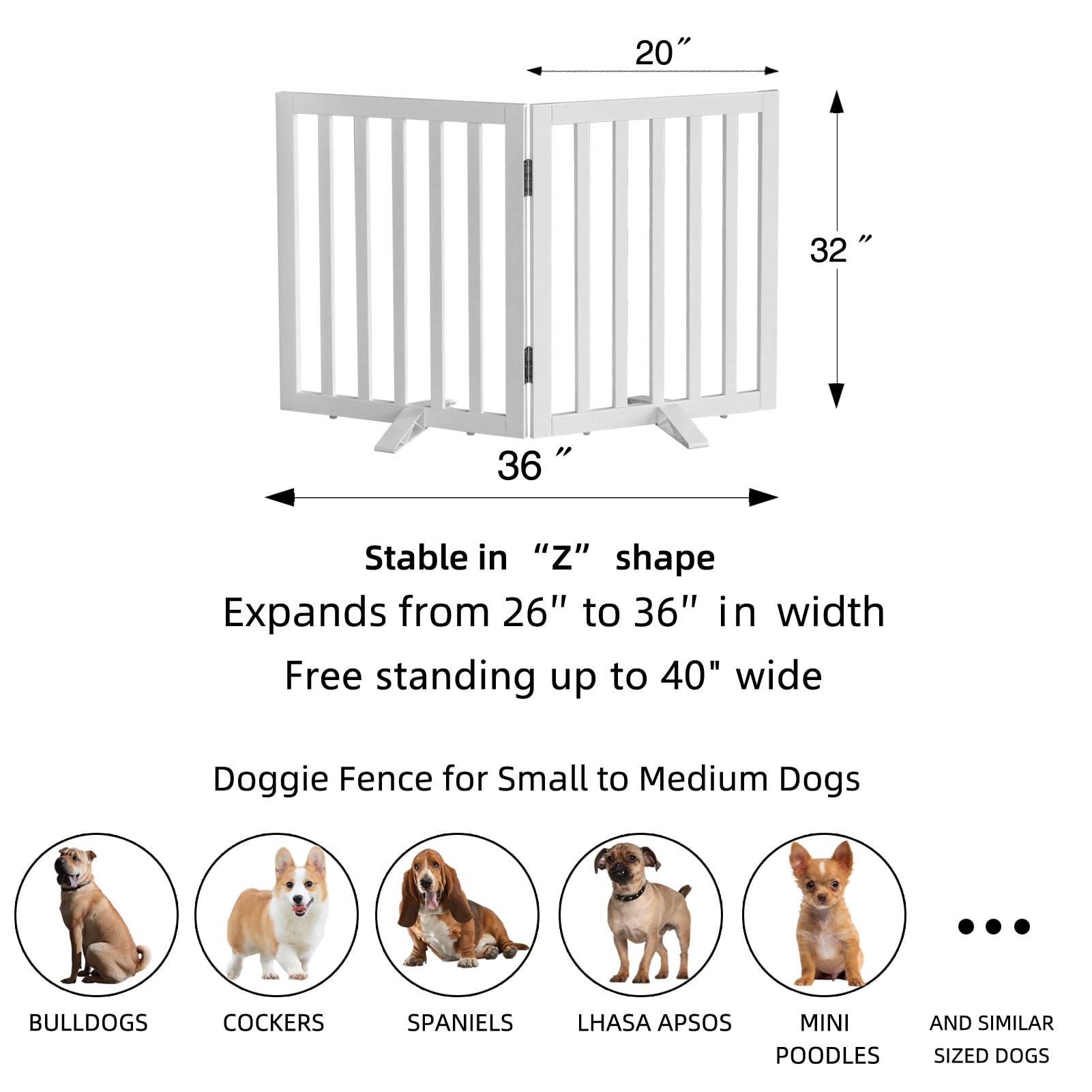 ZJSF doorway ready dog gate shown for doorway containment.
