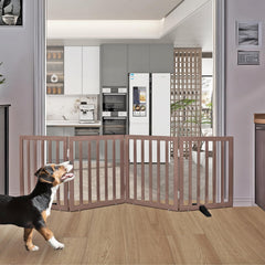 ZJSF foldable 4-panel dog gate accordion-style fits doorways and staircases for flexible room control.