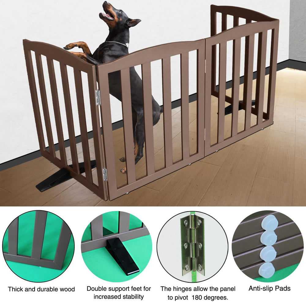 ZJSF foldable gate with 32-inch height helps contain pets