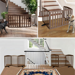 ZJSF foldable dog gate collapsible design demonstrates space saving setup