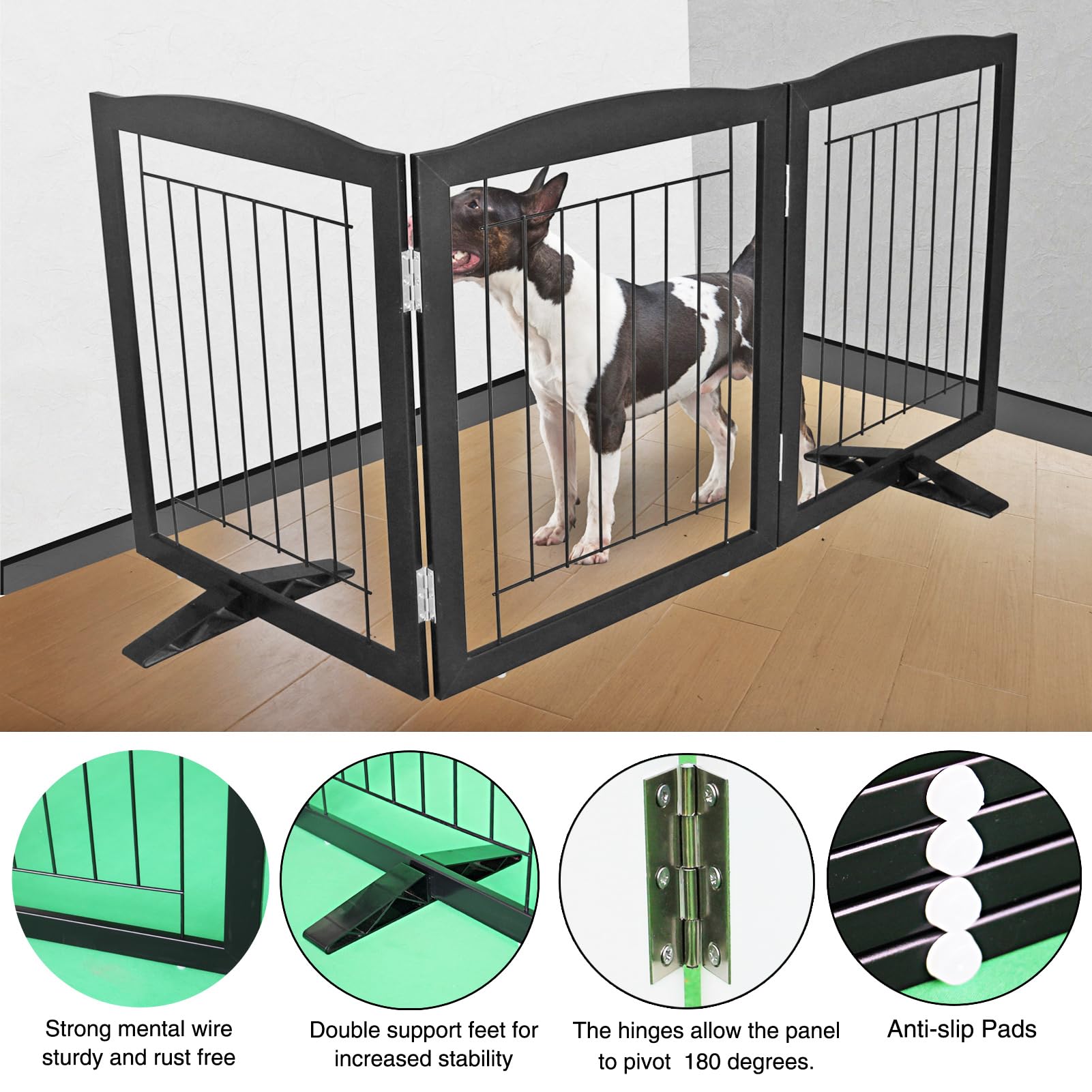 ZJSF three-panel design secured by stainless hinges for reliable support.