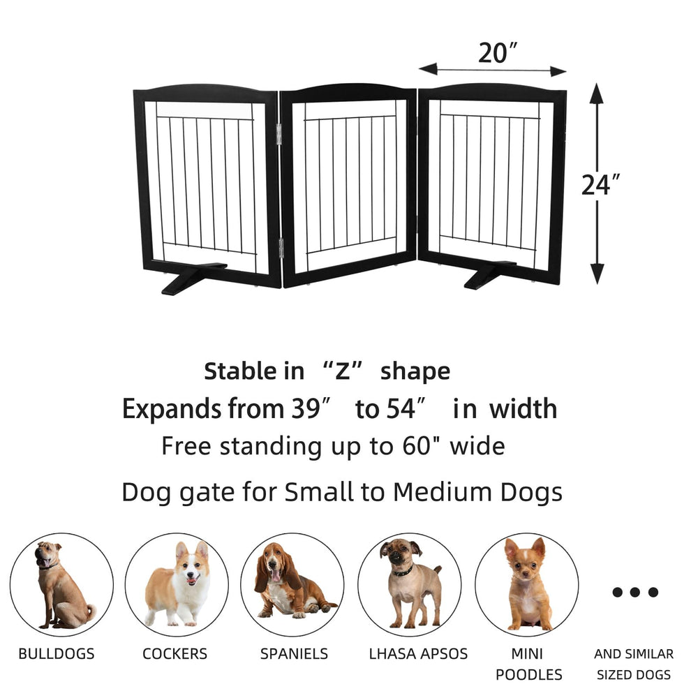 ZJSF black wood gate fits modern homes for hallways or stairs.
