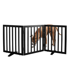ZJSF freestanding-pet-gate foldable-wood-cedar for flexible room separation.