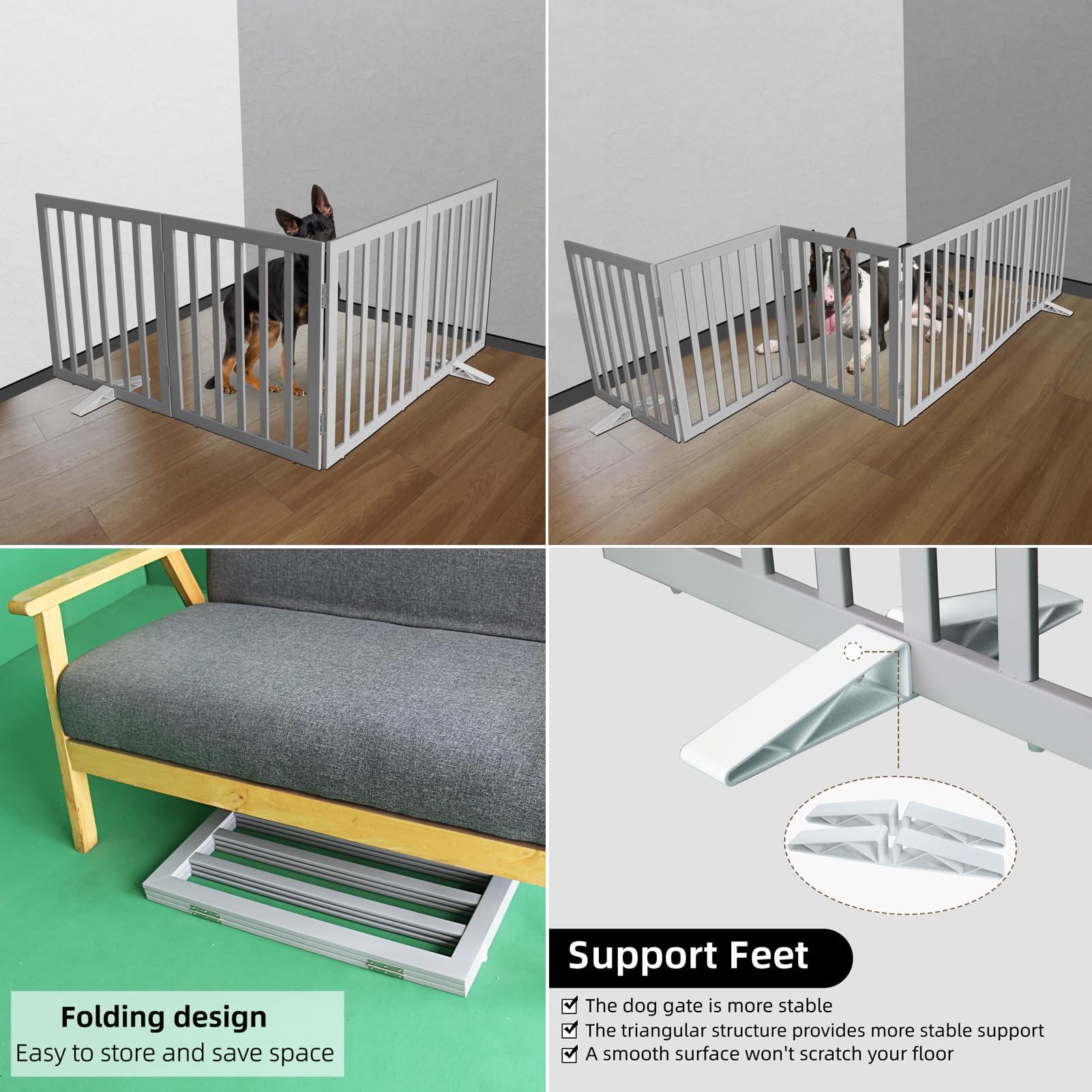 ZJSF no-assembly gate unfolds instantly for immediate pet boundary creation.