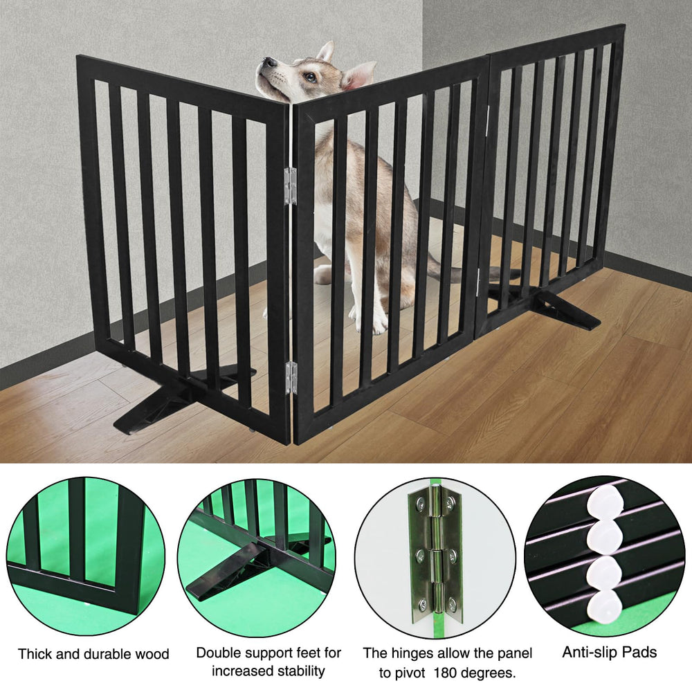 ZJSF no-assembly-pet-fence unfolds instantly to block access with modern look.
