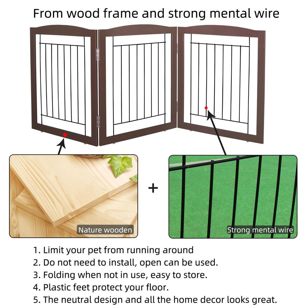 ZJSF wooden pet fence doubles as room divider in living areas
