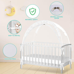 Zkaitoy Crib Tent durable rods keep the frame sturdy.