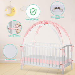 Zkaitoy Crib Tent durable rods reinforce stable structure