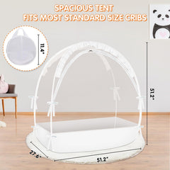 Zkaitoy crib tent durable zipper; secure closure for restless sleepers.