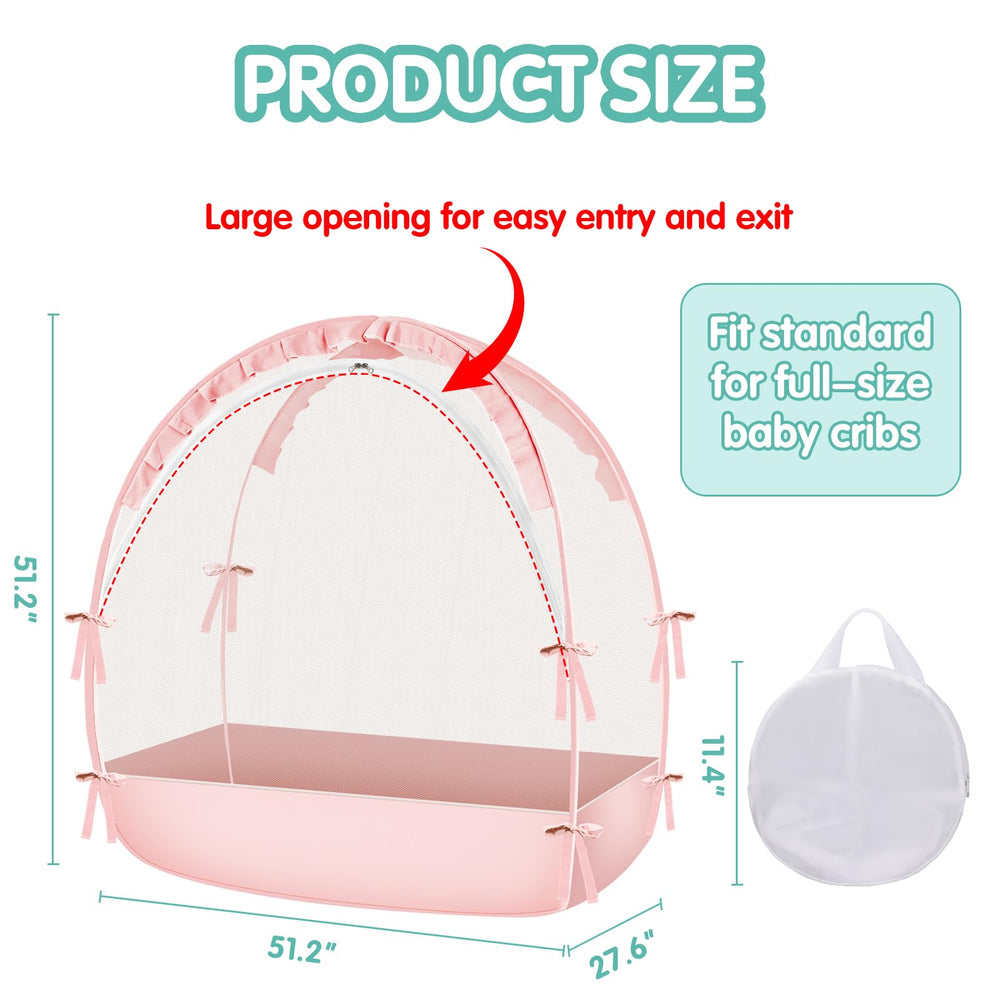 Zkaitoy Crib Tent keeps pets out for safer crib environment