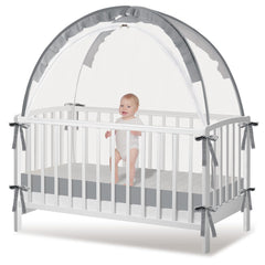 Zkaitoy crib tent pop-up assembly demonstrates quick setup for busy parents.
