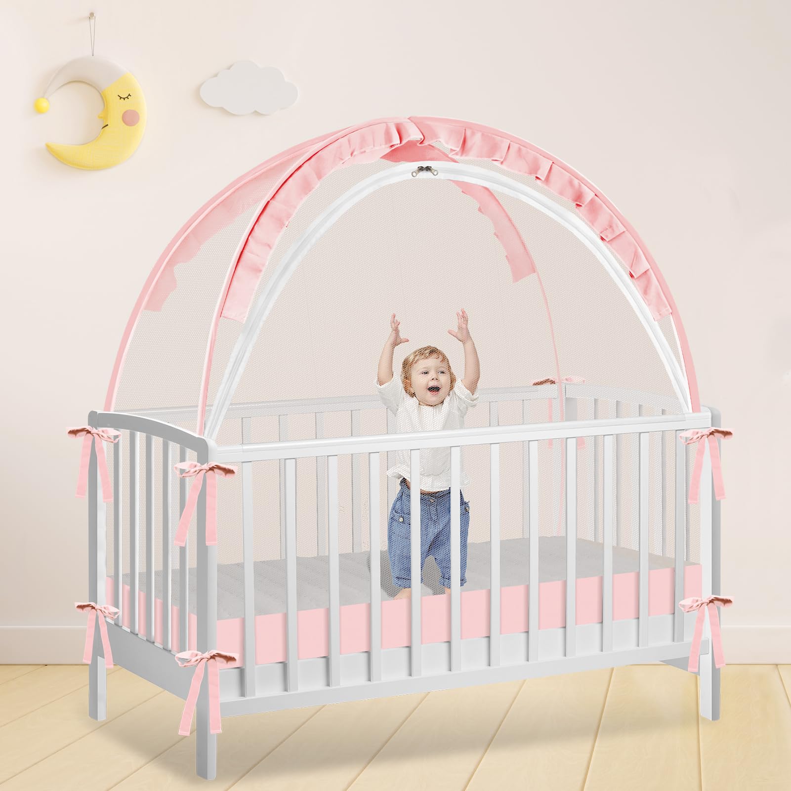 Zkaitoy Crib Tent spacious interior allows free movement