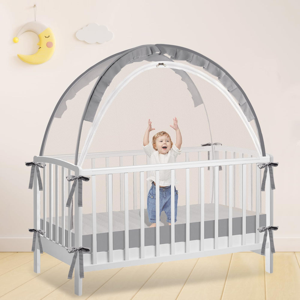 Zkaitoy crib tent spacious interior allows natural movement and play.