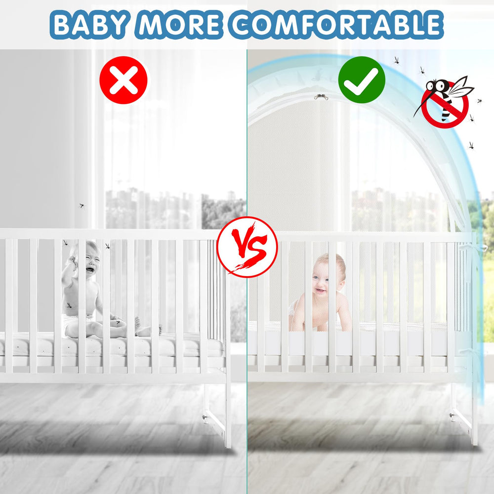 Zkaitoy Crib Tent stainless brackets provide sturdy support