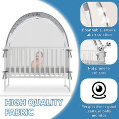 Zkaitoy Crib Tent sturdy frame provides reliable support and stability.
