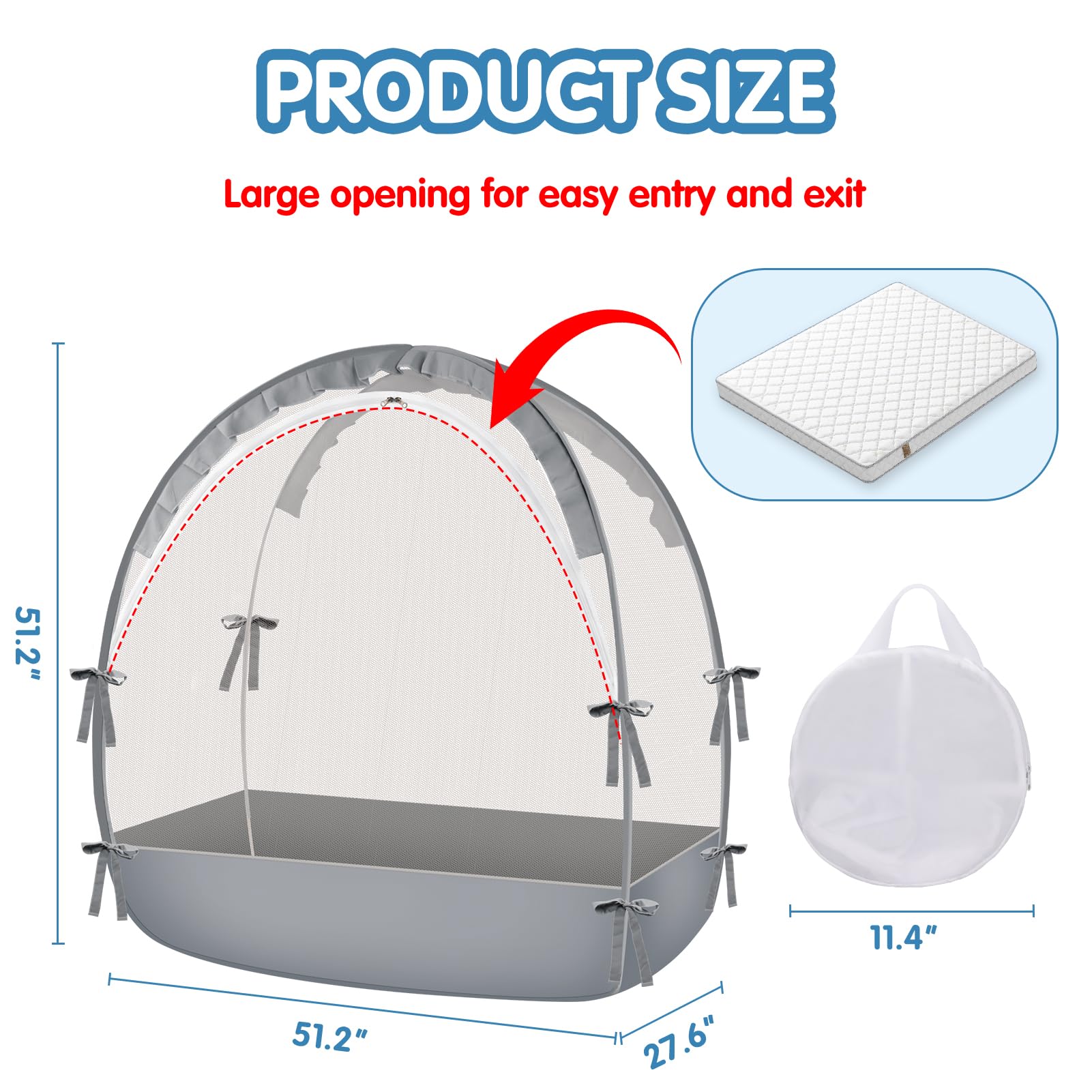 Zkaitoy Crib Tent keeps baby visible while you monitor sleep.