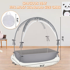 Zkaitoy Crib Tent durable zipper close-up for secure, smooth operation at nap time.