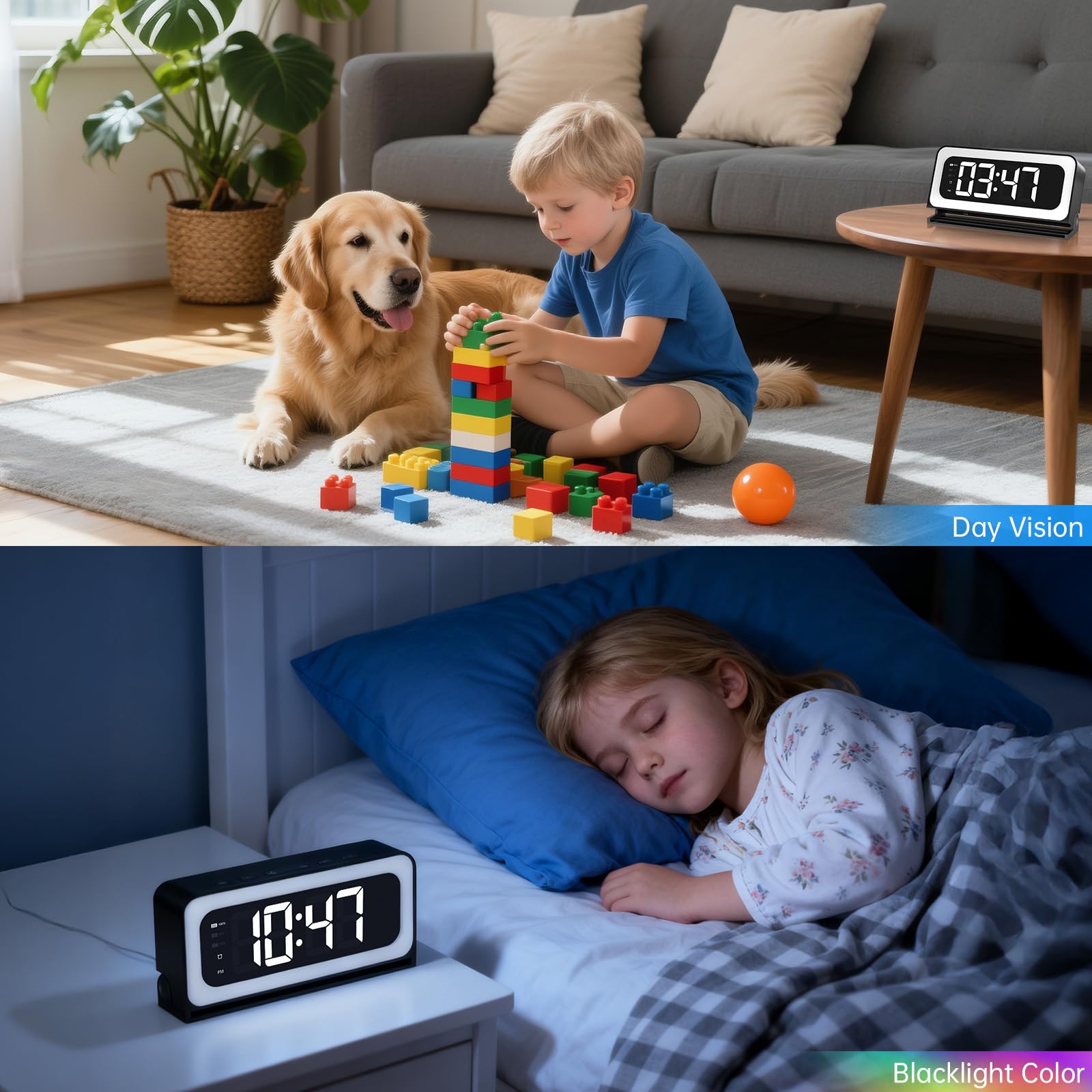 ZKCAI 2K Smart Clock Camera 2-way talk enables family communication.