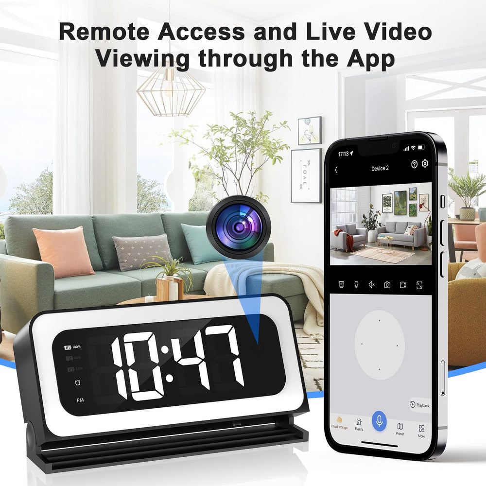 ZKCAI 2K Smart Clock Camera 360-degree PTZ covers the whole room.