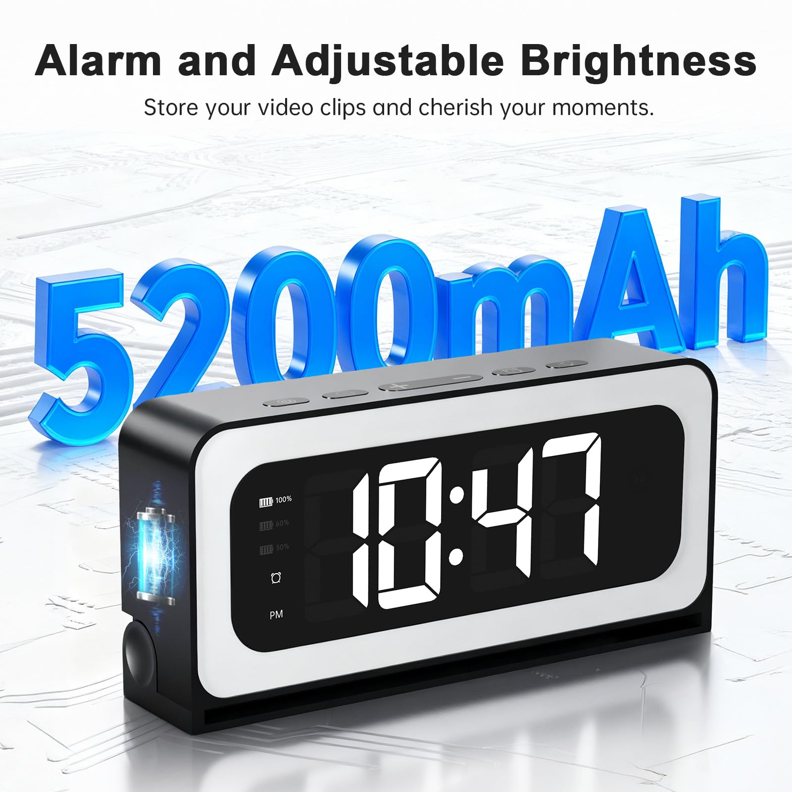 ZKCAI 2K Smart Clock Camera works with Alexa for voice control.