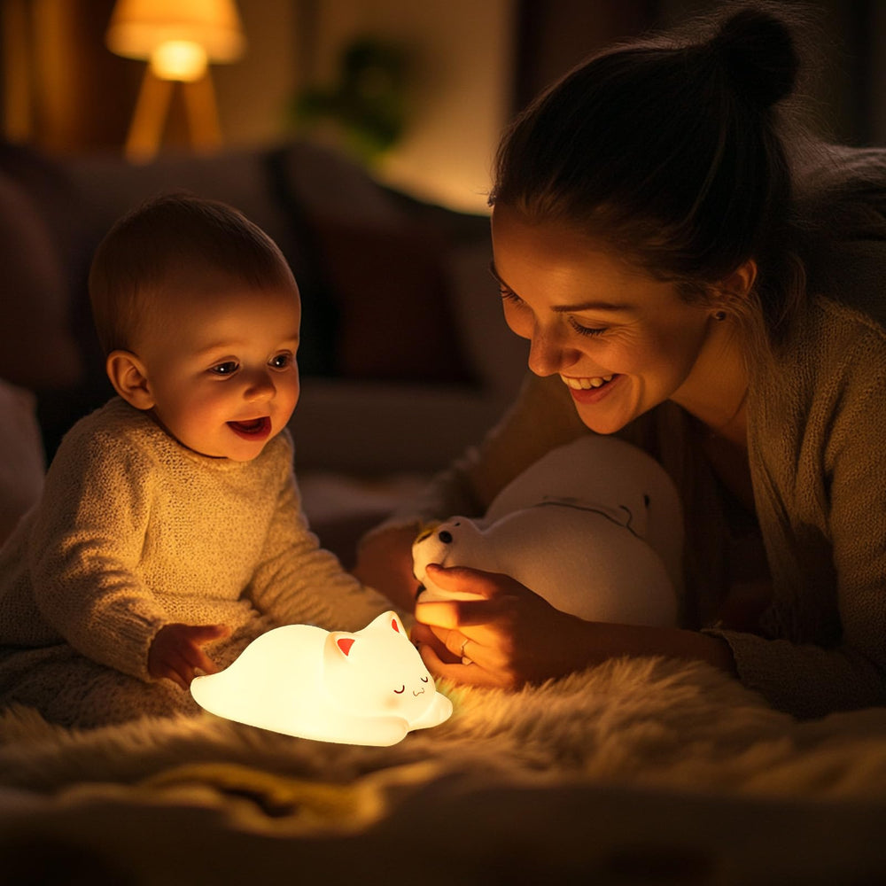 ZKLiLi baby nursery cat night light suitable for newborns and toddlers.
