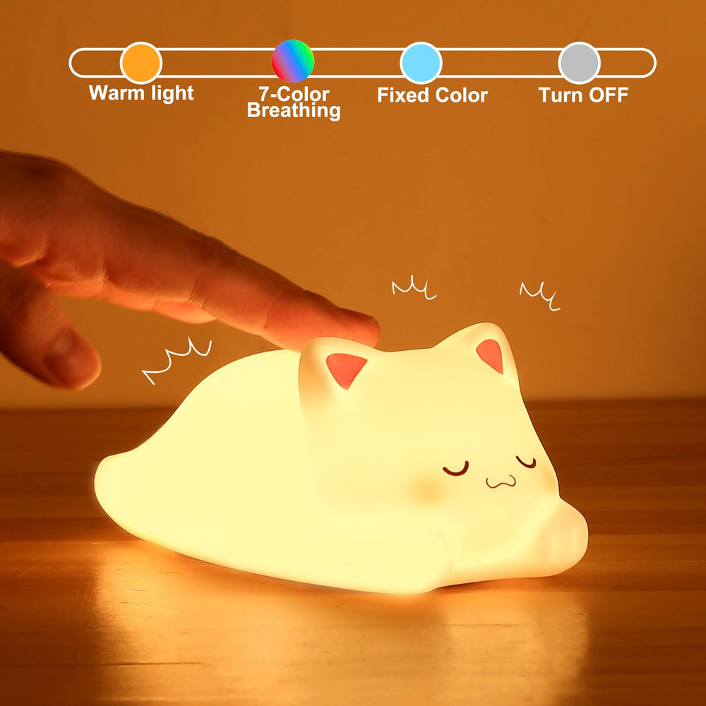 ZKLiLi USB rechargeable night light features built in battery for cordless use.